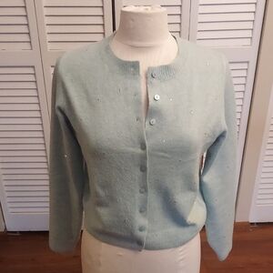 Cardigan Sweater With Rhinestones